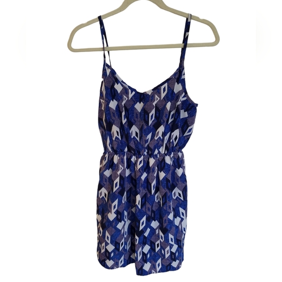 One Clothing Sundress  Printed Blue  Size Medium - Picture 1 of 9